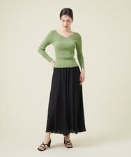 GBLEU54230 Sybilla(シビラ) シームフレアパンツ ブラック