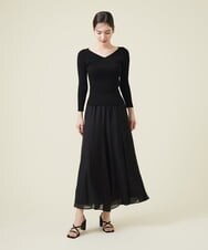 GBLEU54230 Sybilla(シビラ) シームフレアパンツ ブラック