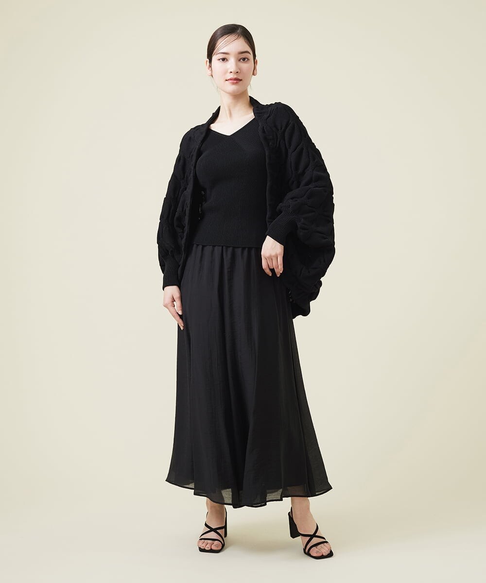 GBLEU54230 Sybilla(シビラ) シームフレアパンツ ブラック