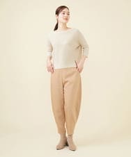 テンセルデニムラウンドフォルムパンツ(クロップド・半端丈