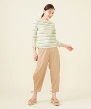 テンセルデニムラウンドフォルムパンツ(クロップド・半端丈