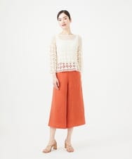 GBLGB01400 Sybilla(シビラ) クロップドワイドパンツ バーントオレンジ