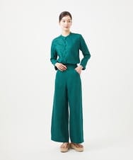 GBLGB70300 Sybilla(シビラ) 平織りリネンワイドパンツ グリーン