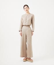GBLGB70300 Sybilla(シビラ) 平織りリネンワイドパンツ ベージュ