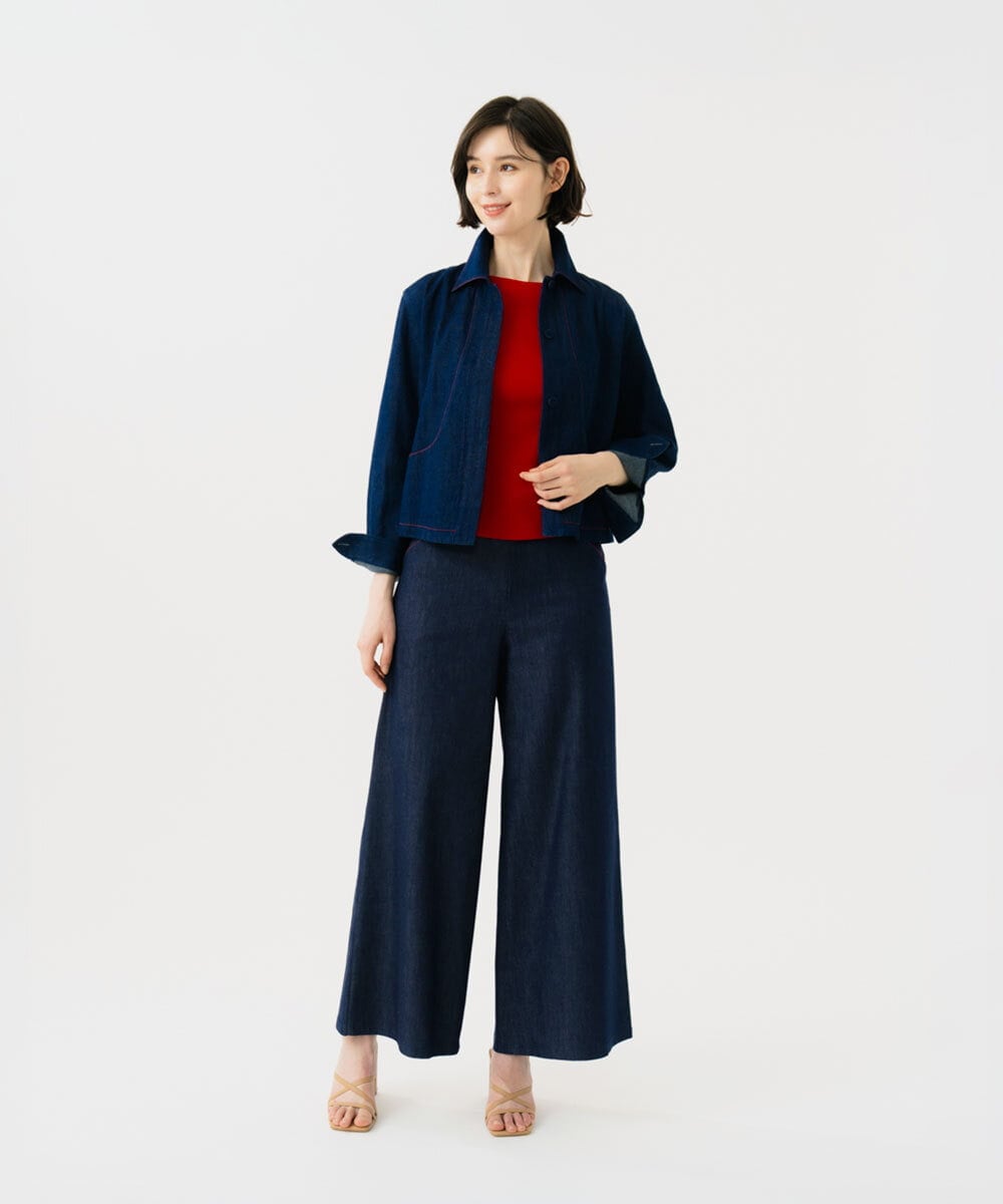 GBLGD06300 Sybilla(シビラ) ステッチデニムパンツ ネイビー