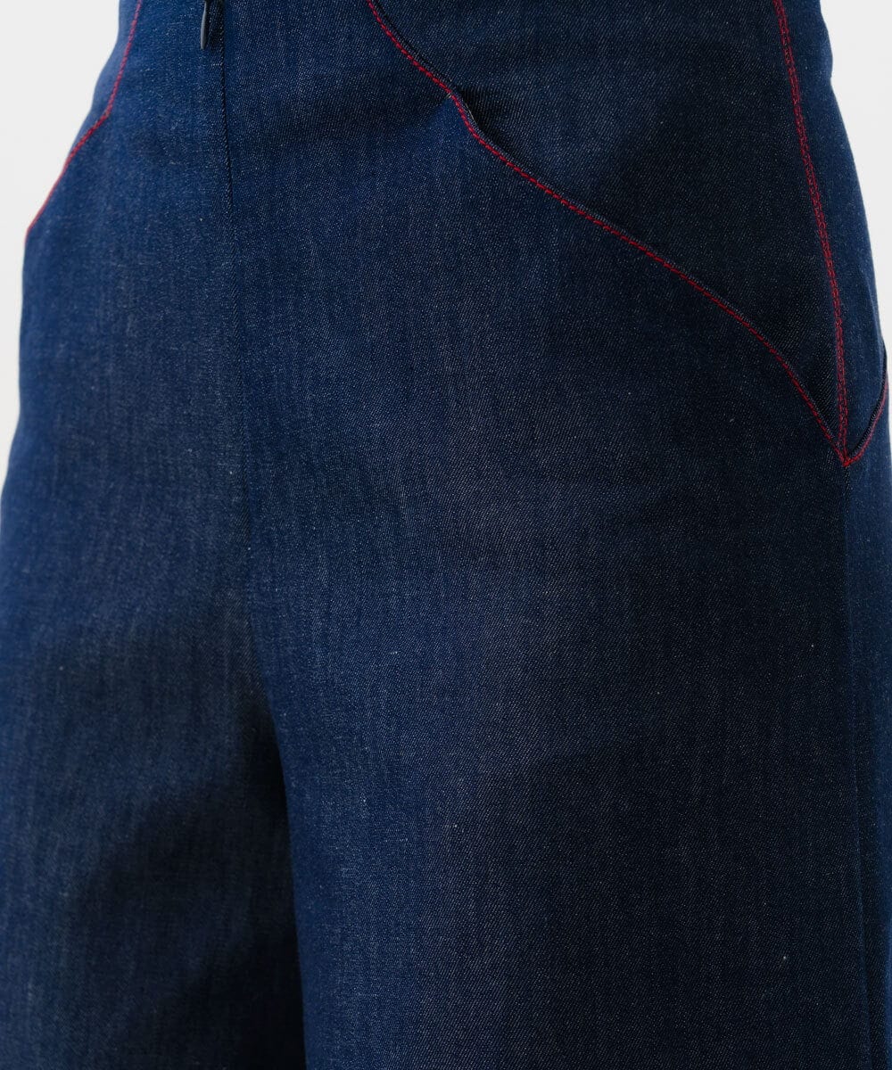 GBLGD06300 Sybilla(シビラ) ステッチデニムパンツ ネイビー