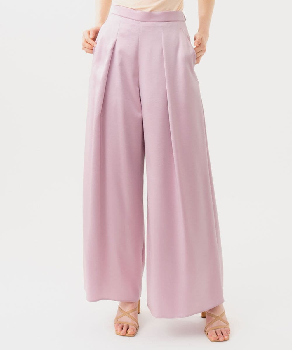 GBLGD40360 Sybilla(シビラ) サテンタックパンツ ピンクラベンダー