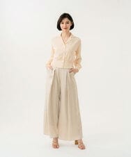 GBLGD40360 Sybilla(シビラ) サテンタックパンツ シャンパンゴールド