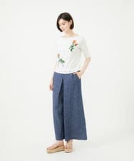 GBLGF20300 Sybilla(シビラ) リネンデニムタックパンツ ネイビー