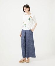 GBLGF20300 Sybilla(シビラ) リネンデニムストレートパンツ ネイビー