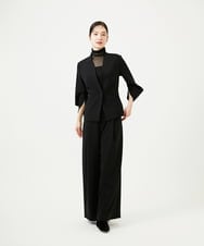 GBLGF70360 Sybilla(シビラ) 【再入荷】フロントタックワイドパンツ ブラック