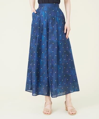 GBLGR19390 Sybilla アスタリスク刺繍ワイドパンツ