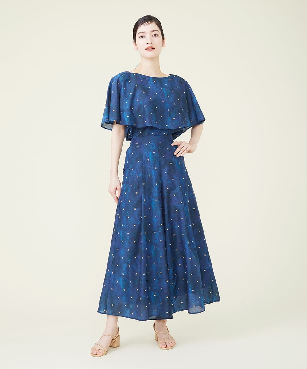 GBLGR19390 Sybilla(シビラ) アスタリスク刺繍ワイドパンツ ネイビー