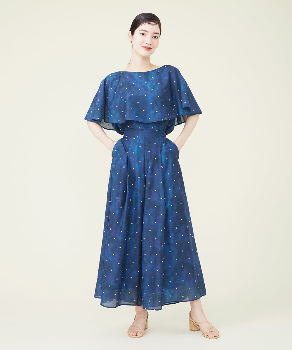GBLGR19390 Sybilla(シビラ) アスタリスク刺繍ワイドパンツ ネイビー
