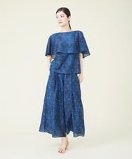 GBLGR19390 Sybilla(シビラ) アスタリスク刺繍ワイドパンツ ネイビー