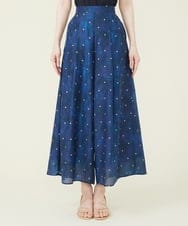 GBLGR19390 Sybilla(シビラ) アスタリスク刺繍ワイドパンツ ネイビー