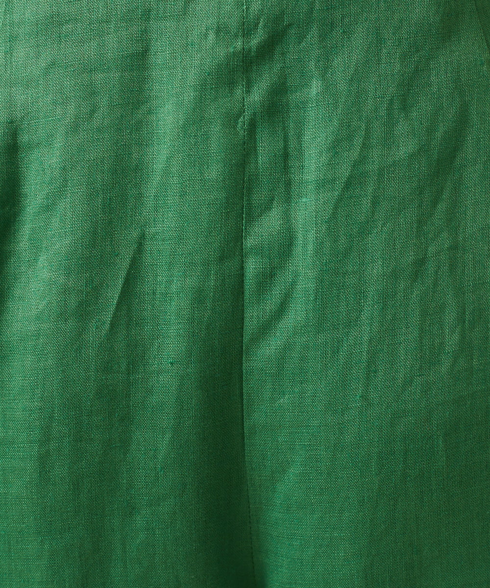 GBLGT53360 Sybilla(シビラ) 平織りリネンフロントタックワイドパンツ グリーン
