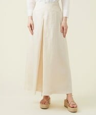 GBLGT53360 Sybilla(シビラ) 平織りリネンフロントタックワイドパンツ アイボリー