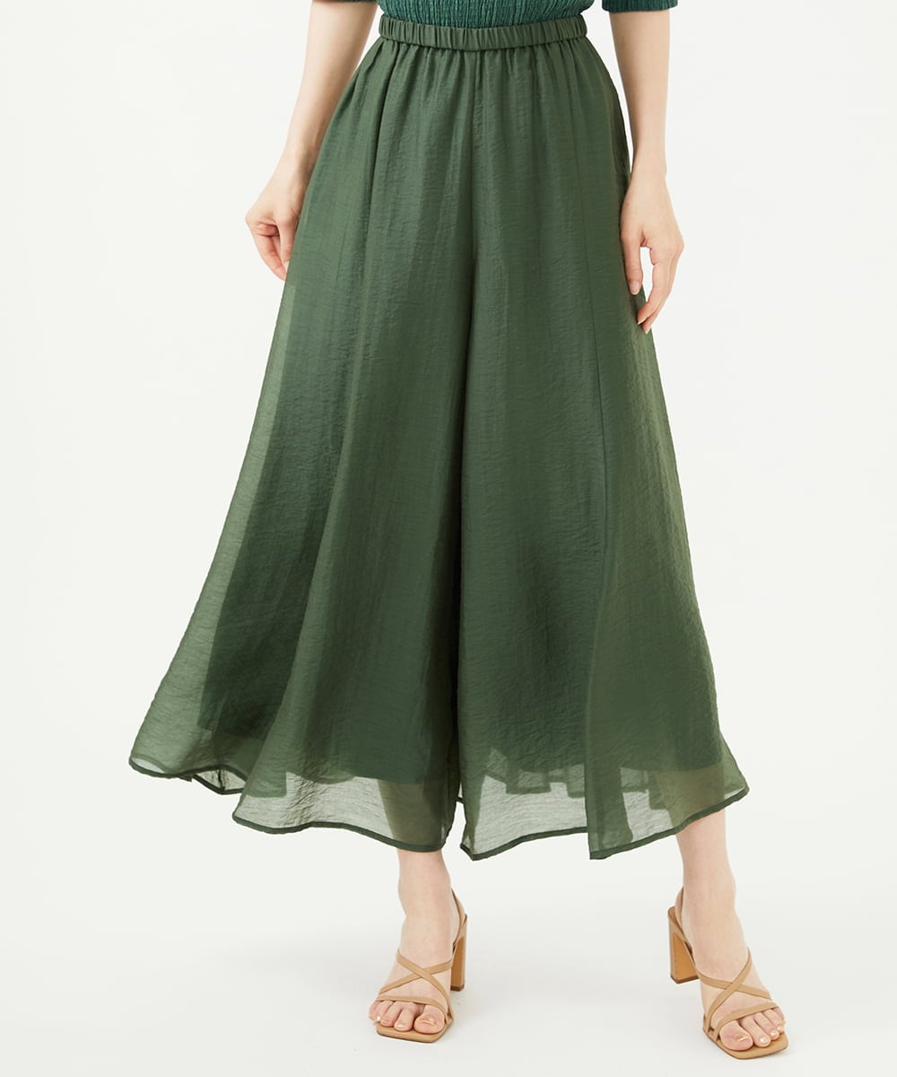 GBLHA70270 Sybilla(シビラ) シームフレアパンツ グリーン