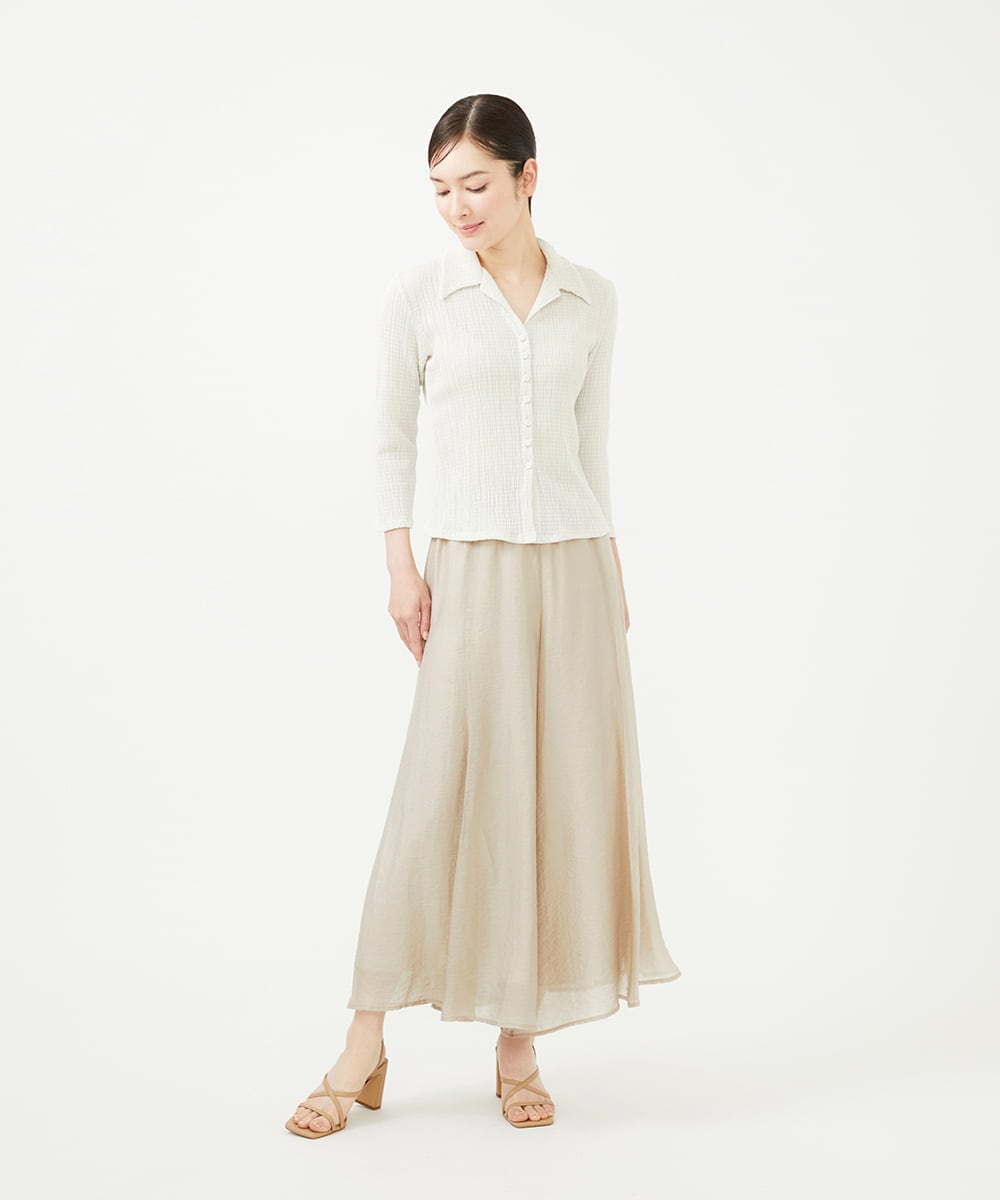 GBLHA70270 Sybilla(シビラ) シームフレアパンツ ベージュ