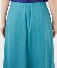 GBLHD04360 Sybilla(シビラ) スカート風クロップドパンツ ブルーグリーン