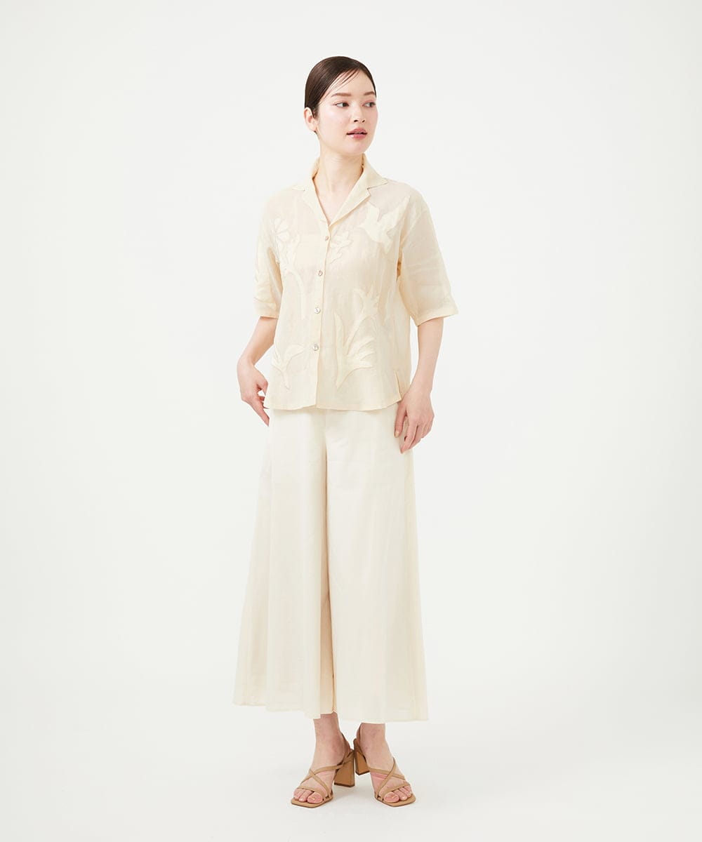 GBLHD04360 Sybilla(シビラ) スカート風クロップドパンツ アイボリー