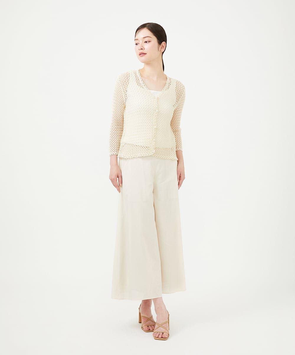 GBLHD04360 Sybilla(シビラ) スカート風クロップドパンツ アイボリー