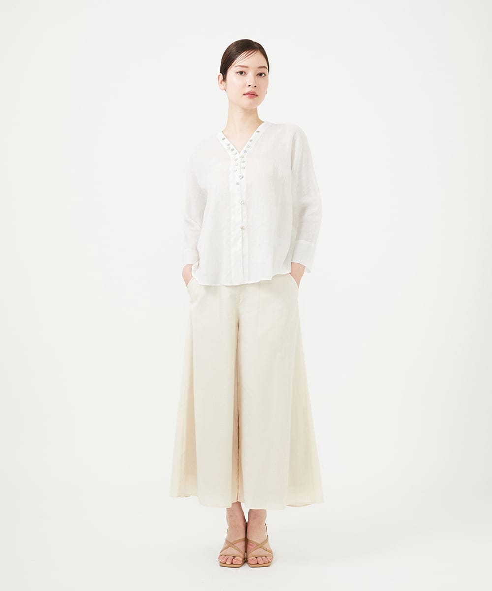 GBLHD04360 Sybilla(シビラ) スカート風クロップドパンツ アイボリー