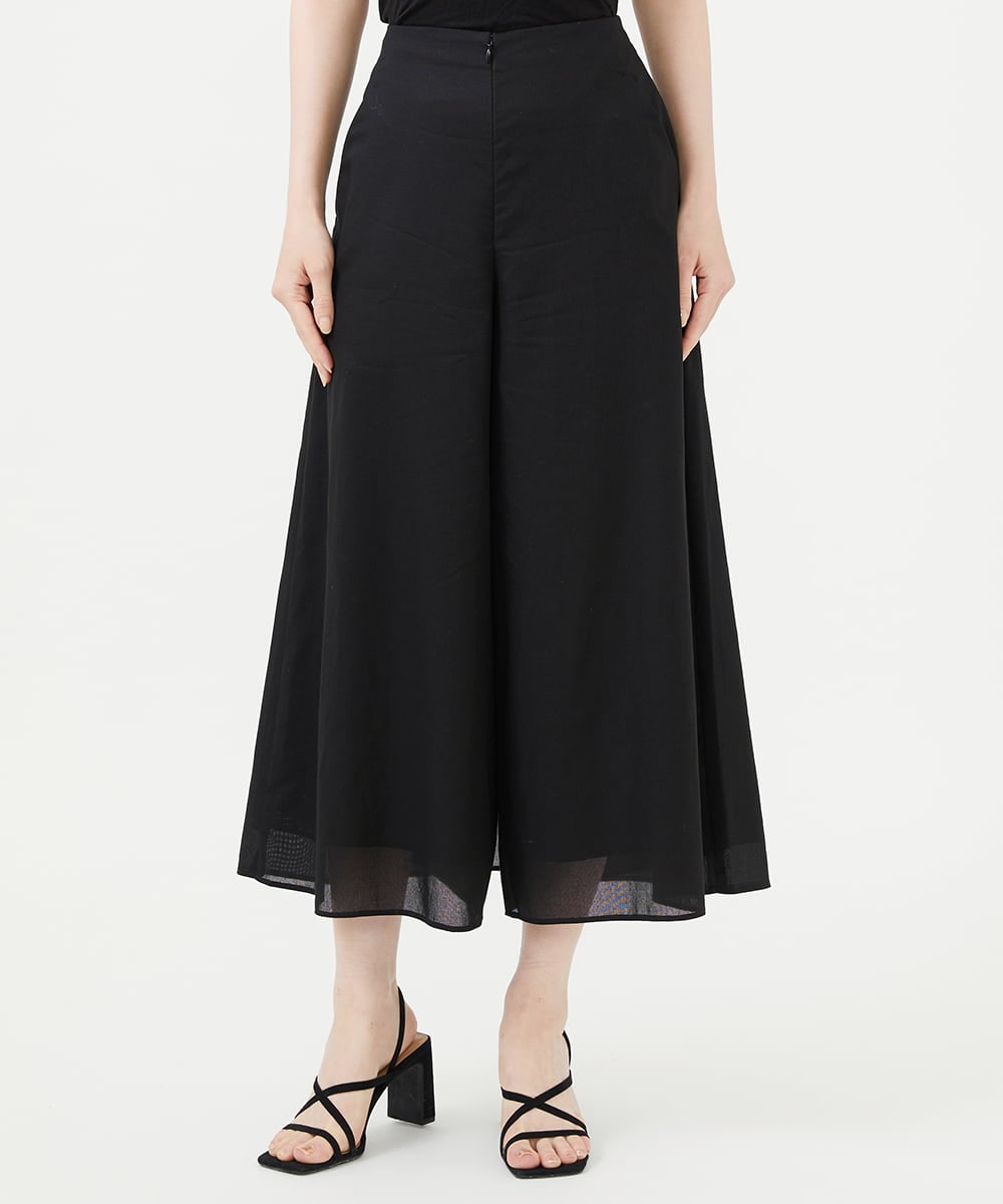GBLHD04360 Sybilla(シビラ) スカート風クロップドパンツ ブラック