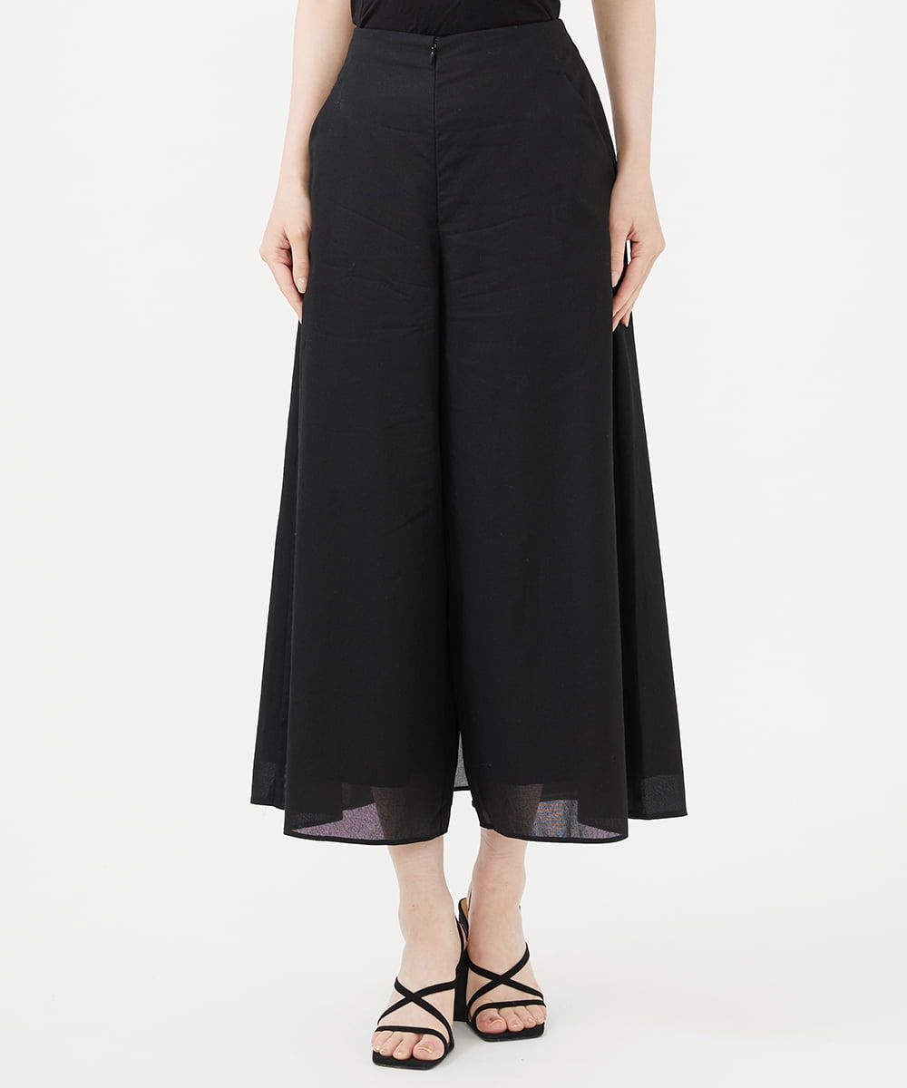 GBLHD04360 Sybilla(シビラ) スカート風クロップドパンツ ブラック