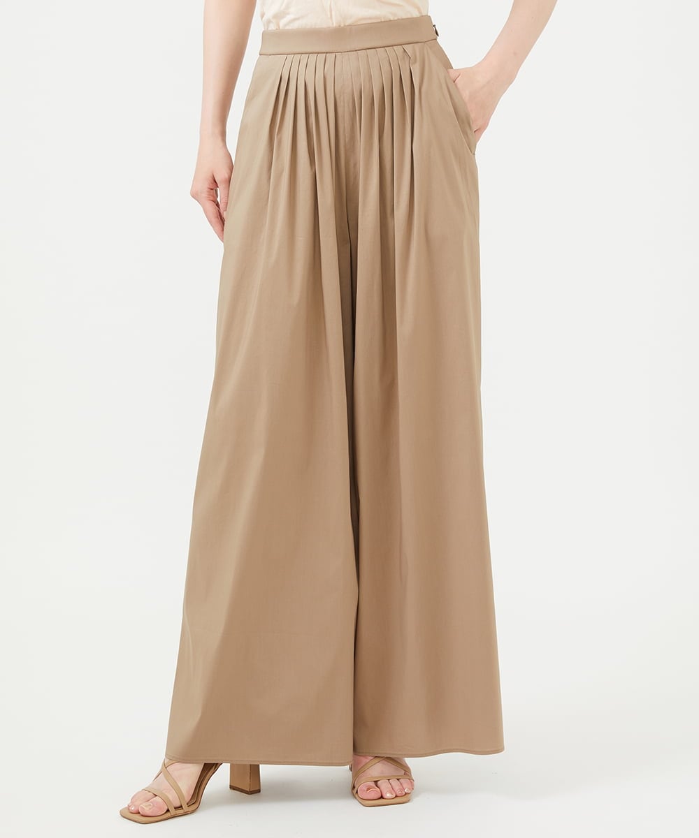 GBLHD05330 Sybilla(シビラ) プリーツ風タックワイドパンツ ベージュ