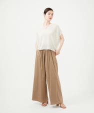GBLHD05330 Sybilla(シビラ) プリーツ風タックワイドパンツ ベージュ