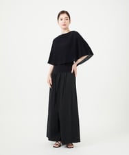 GBLHD05330 Sybilla(シビラ) プリーツ風タックワイドパンツ ブラック