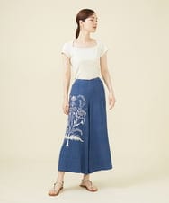 GBLHV07790 Sybilla(シビラ) カディデニムキュロットパンツ ブルー