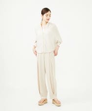 GBLJA01360 Sybilla(シビラ) ボックスタック梨地パンツ アイボリー