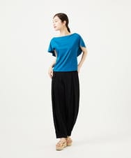 GBLJA01360 Sybilla(シビラ) ボックスタック梨地パンツ ブラック