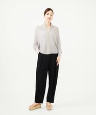 GBLJA01360 Sybilla(シビラ) ボックスタック梨地パンツ ブラック