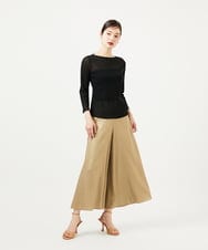 GBLJA07560 Sybilla(シビラ) メタリックリネンフレアパンツ ゴールド