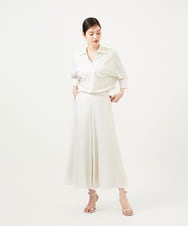 GBLJA07560 Sybilla(シビラ) メタリックリネンフレアパンツ アイボリー