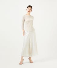 GBLJA07560 Sybilla(シビラ) メタリックリネンフレアパンツ アイボリー