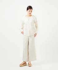 GBLJA40330 Sybilla(シビラ) リネン風ストレートパンツ オフホワイト