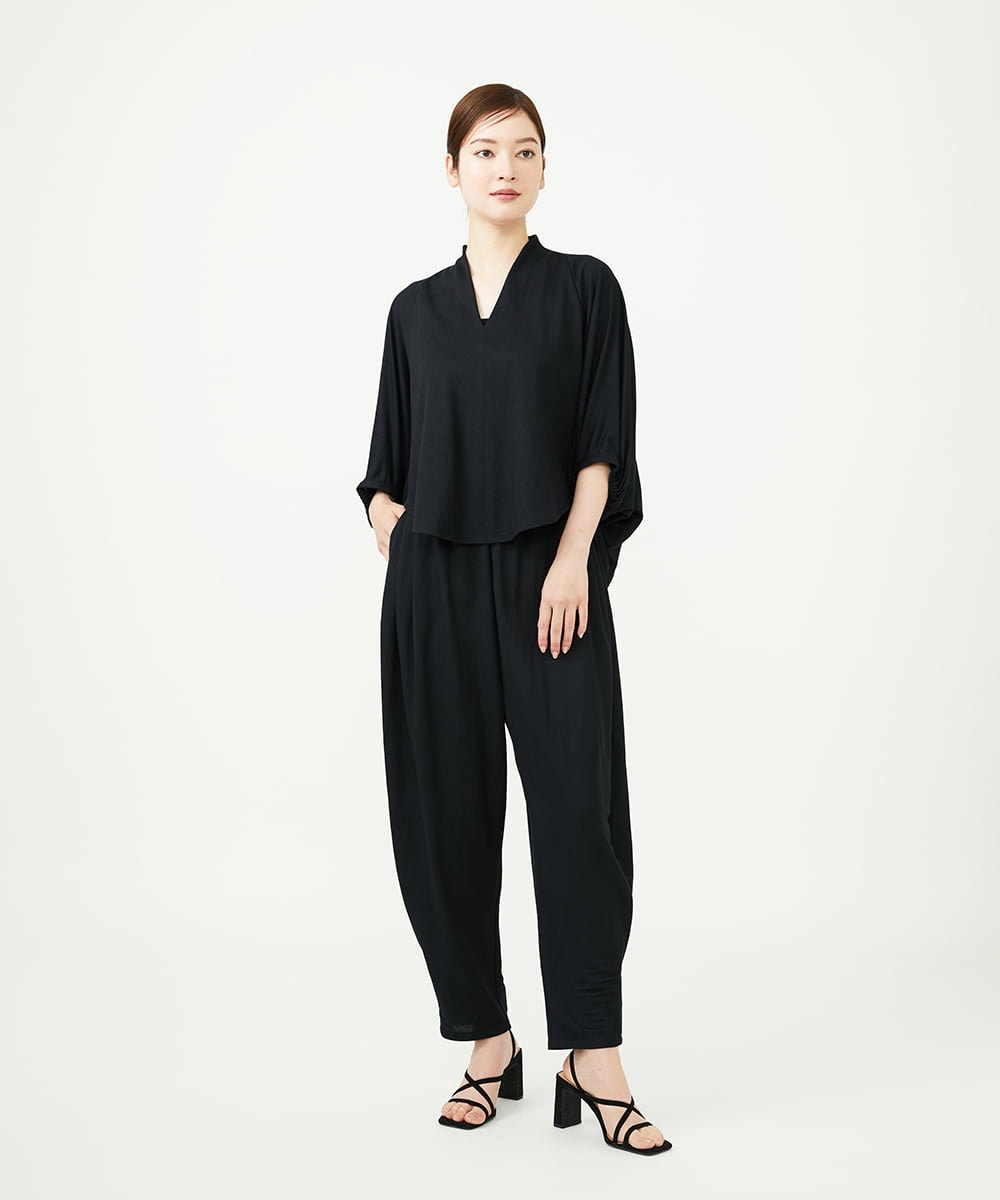 GBLJD34270 Sybilla(シビラ) レーヨンナイロンフォルムパンツ ブラック