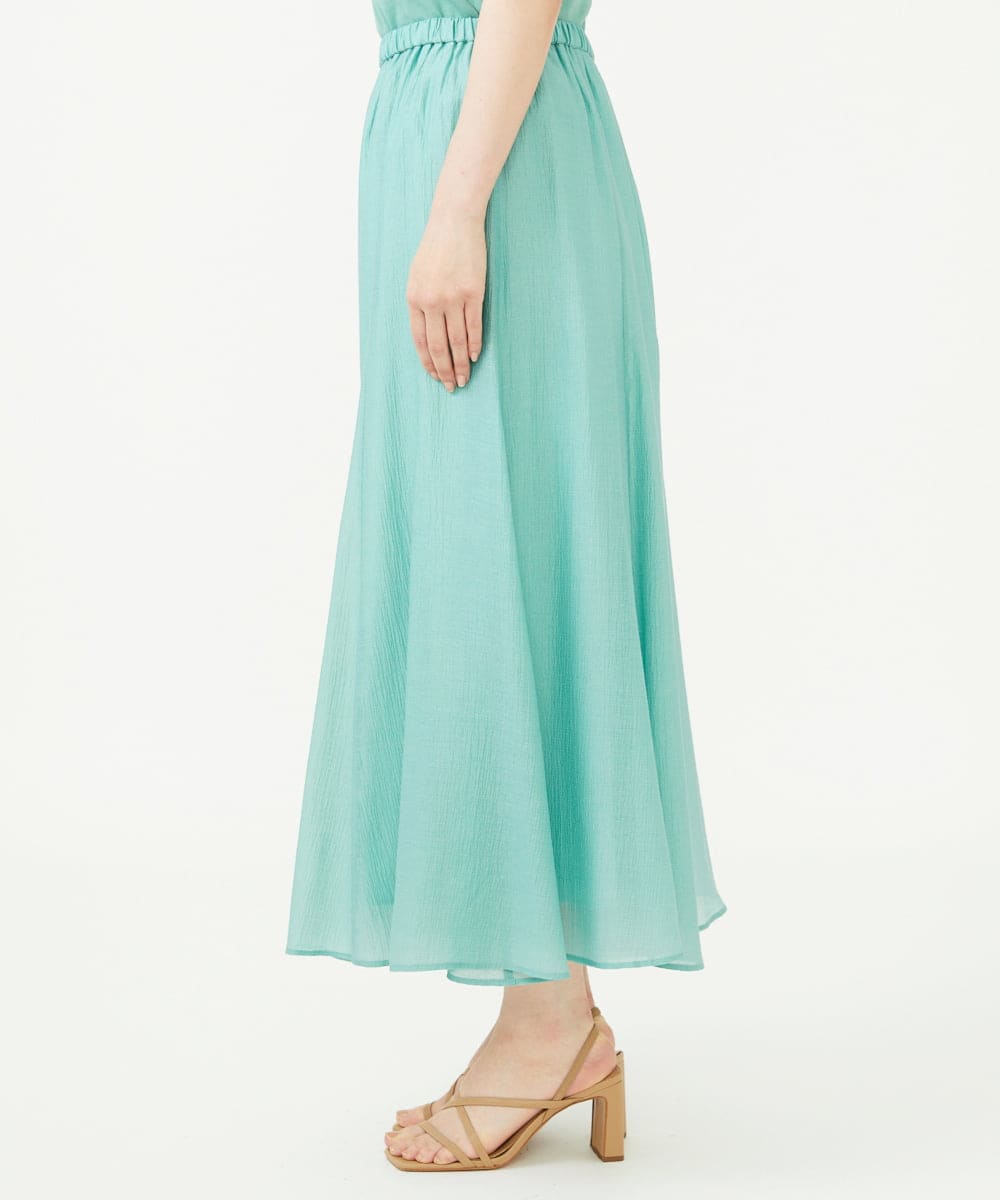 GBLJD42250 Sybilla(シビラ) シアークリンクルフレアパンツ ライトグリーン