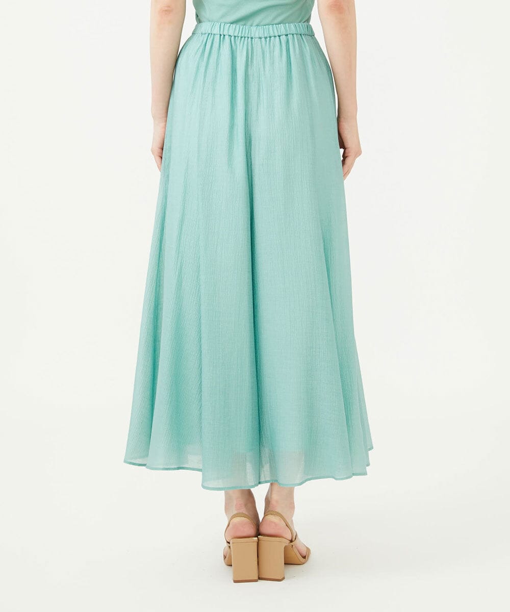GBLJD42250 Sybilla(シビラ) シアークリンクルフレアパンツ ライトグリーン