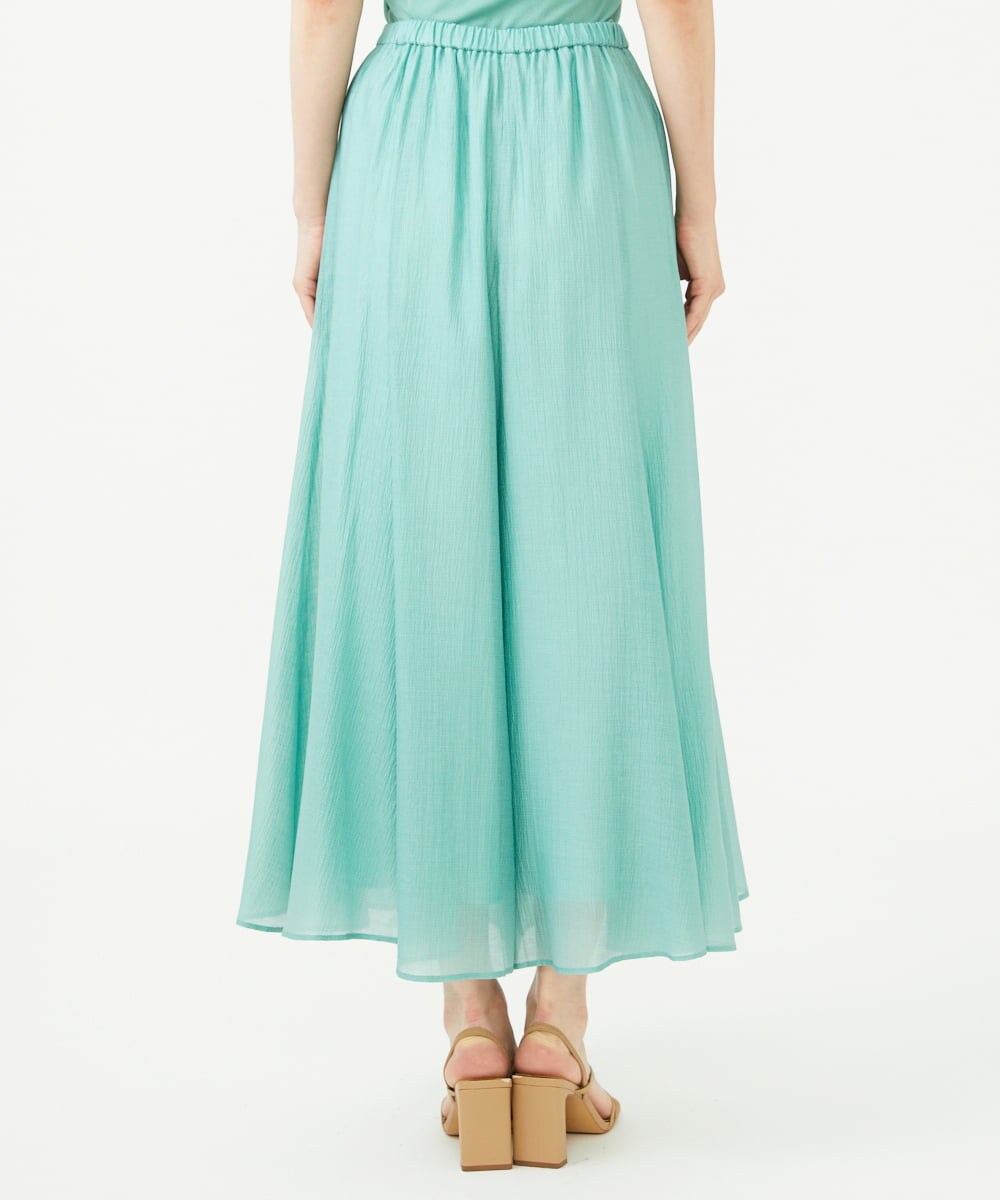 GBLJD42250 Sybilla(シビラ) シアークリンクルフレアパンツ ライトグリーン