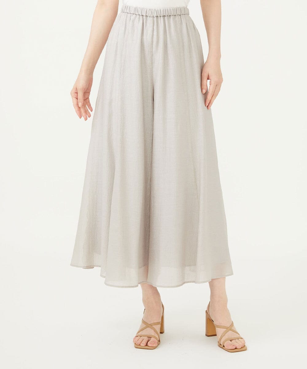 GBLJD42250 Sybilla(シビラ) シアークリンクルフレアパンツ ライトグレー