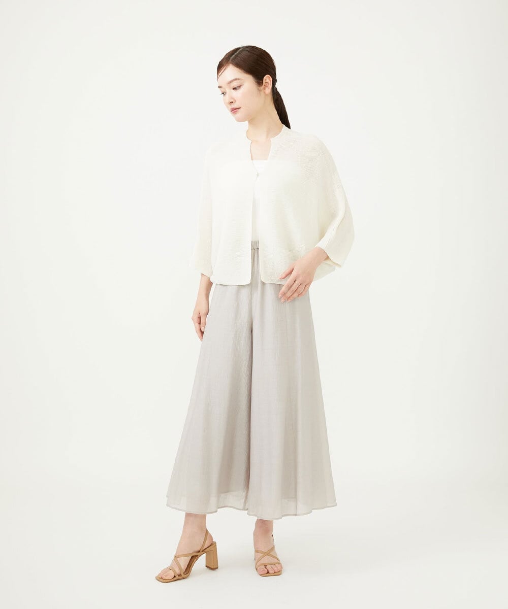 GBLJD42250 Sybilla(シビラ) シアークリンクルフレアパンツ ライトグレー