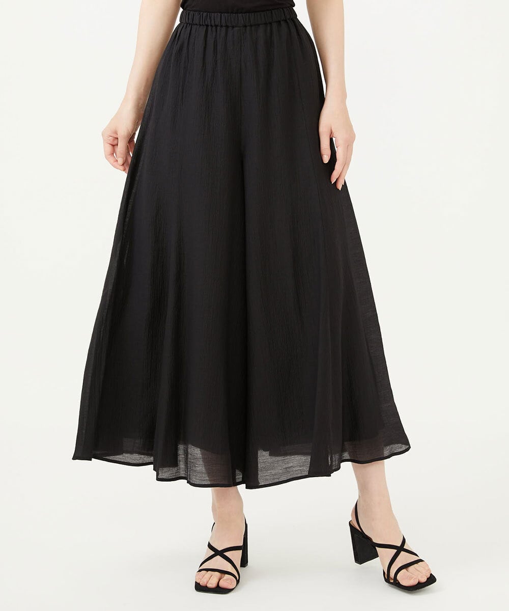 GBLJD42250 Sybilla(シビラ) シアークリンクルフレアパンツ ブラック