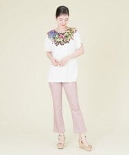 GBLJP23270 Sybilla(シビラ) クロップドカラーデニムパンツ ピンク