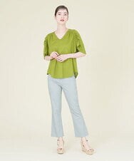 GBLJP23270 Sybilla(シビラ) クロップドカラーデニムパンツ ライトブルー